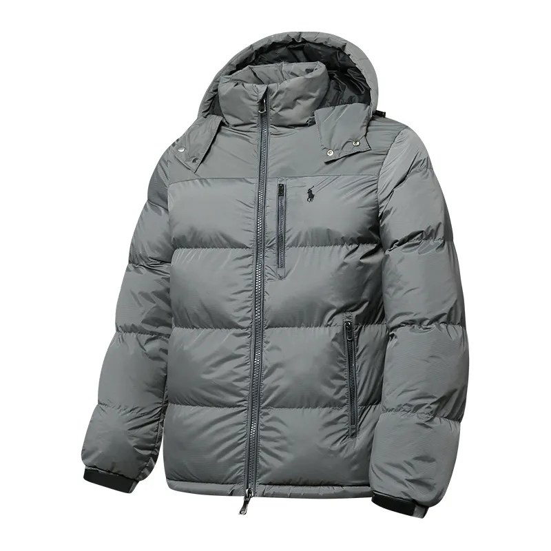 P320 Ralpah Lauren/ Ralph Lauren embroidered small logo stand collar hooded cotton jacket, casual style for men and women. Color: black, gray, navy blue, navy blue. Size: M L XL XXL